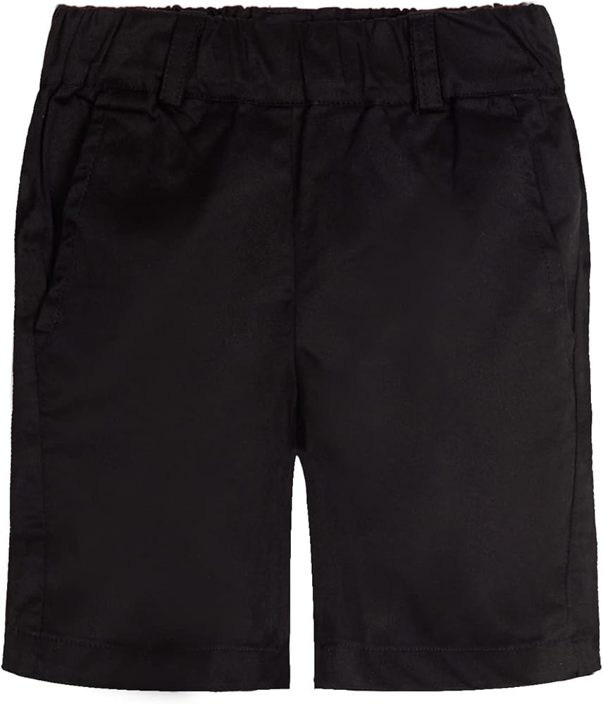 Mud Kingdom Boys Chino Shorts Elastic Waist Flat Front Golf Performance School Uniform