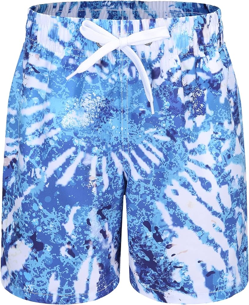 Boys Swim Shorts Beach Swim Trunks for Boys Kids Drawstring Board Shorts Quick Dry Swimwear