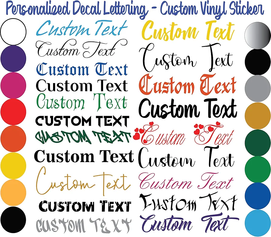 Personalized Decal - Customized Name Username Logo Brand Vinyl - Custom Vinyl Decal - Personalized Design Your Own Name - Custom Vinyl Sticker Car Window