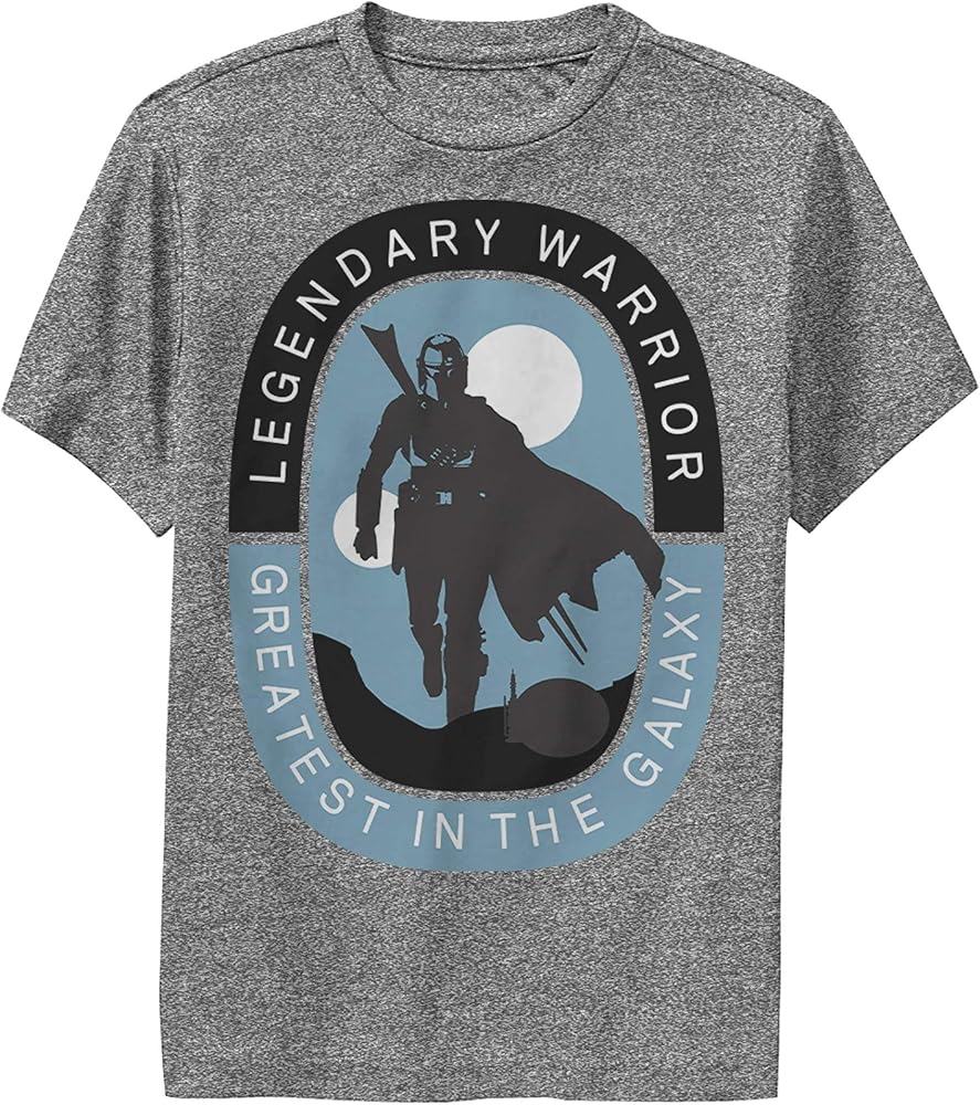 STAR WARS Boy's The Mandalorian Legendary Warrior Performance Tee