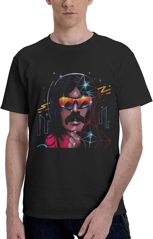 Dr Disrespect T Shirt Man's Summer Comfortable Fit Soft Short Sleeve Round Neck Basic Tee Tops