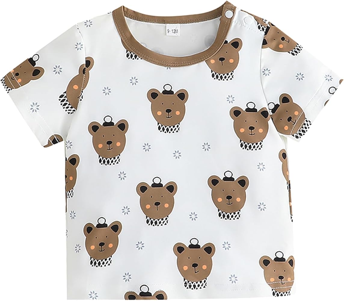 Baby Bear T shirt Toddler Boys Clothes Baby Boy Tops Summer Shirt Little Boy Shorts Shirt Cotton Clothes