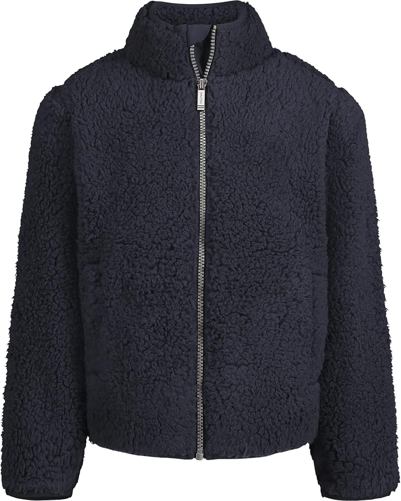 NAUTICA Boys' Full Zip Jacket, Kangaroo Pockets, Made with Lightweight Fleece