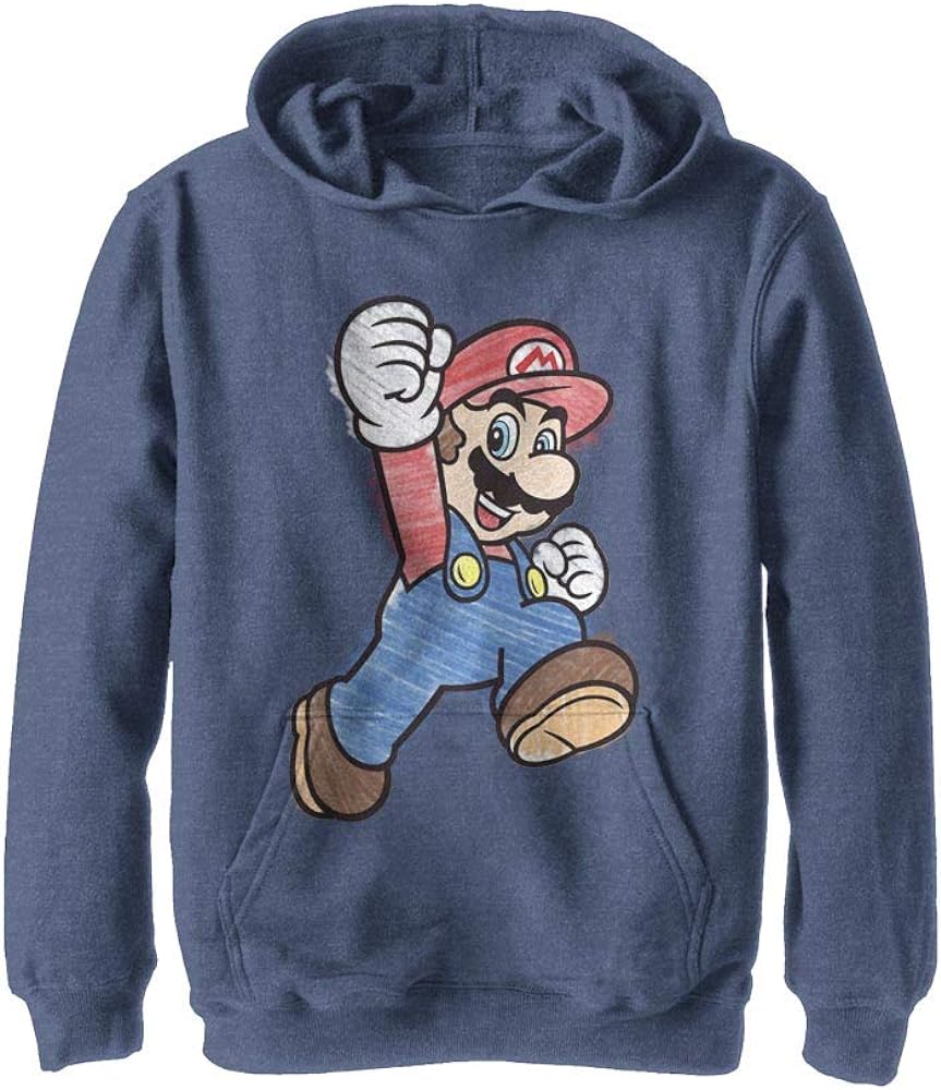 Nintendo Boys' Marker Mario Comp Pullover Hoodie