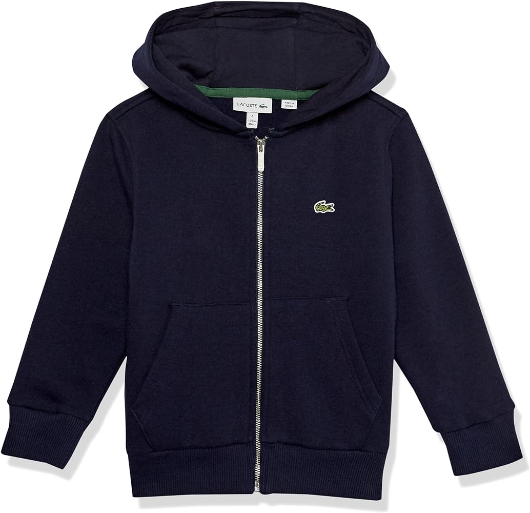 Lacoste Boys Kangaroo Pocket Zip Up Hoodie