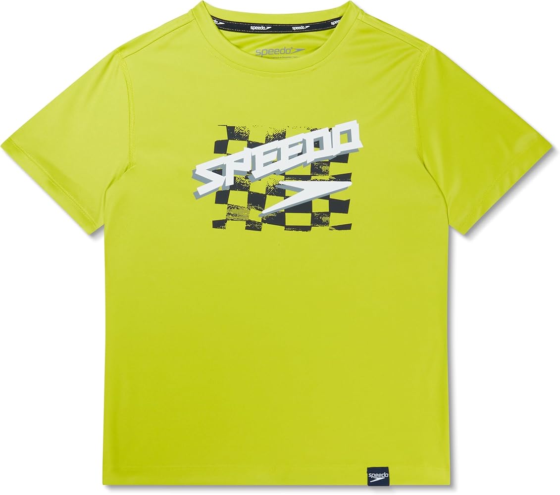 Speedo Boy's Uv Swim Shirt Short Sleeve Tee Graphic