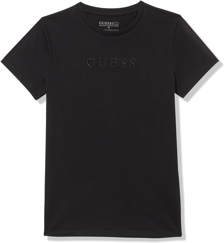 GUESS Boys' Organic Cotton Embroidered Logo T-shirt