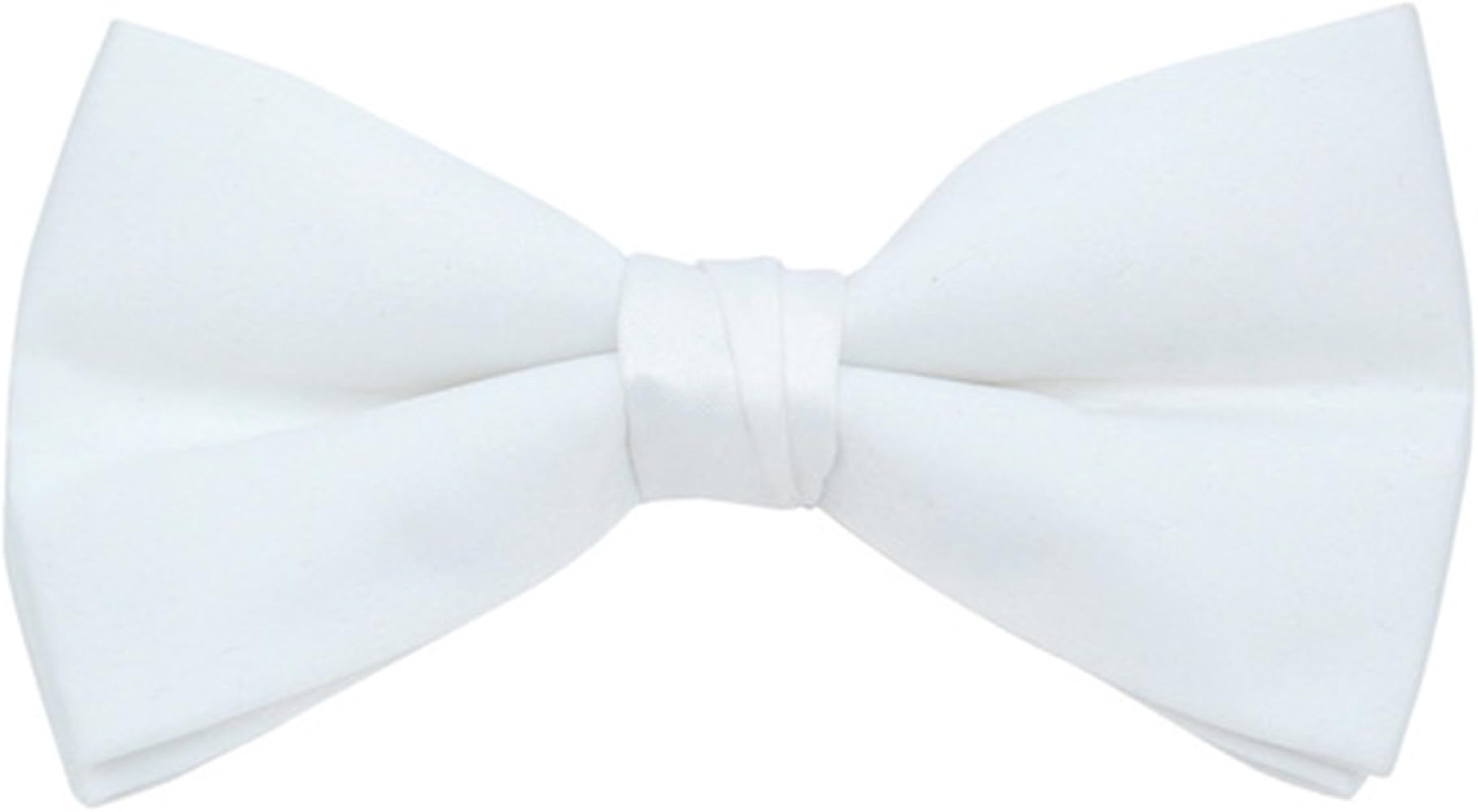 Young Boy's Pre-tied Clip On Bow Tie - Formal Tuxedo Solid Color