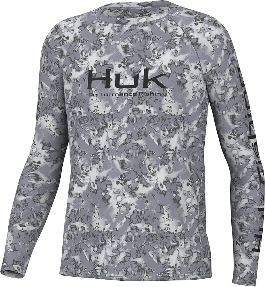 HUK Unisex Pursuit Graphic Long Sleeve, Fishing Shirt for Kids