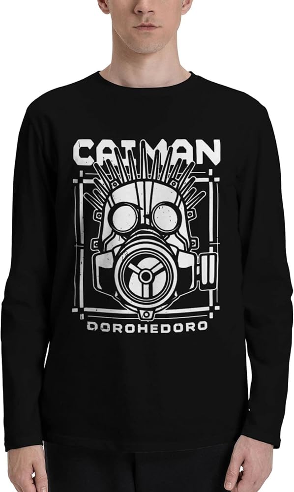 Anime Dorohedoro T Shirt Mens Summer Round Neck Clothes Casual Long Sleeve Tee Black