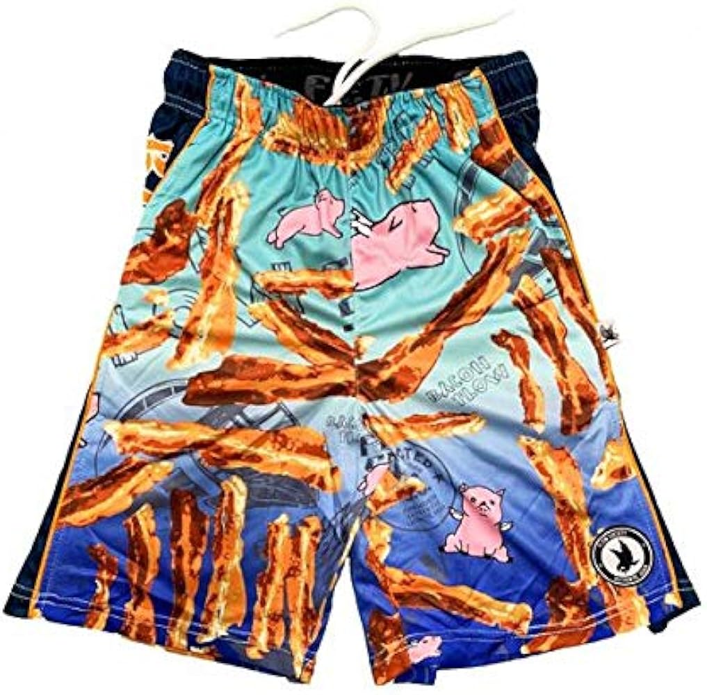 Flow Society Bacon Boys Lacrosse Shorts | Boys LAX Shorts | Lacrosse Shorts for Boys | Kids Athletic Shorts for Boys