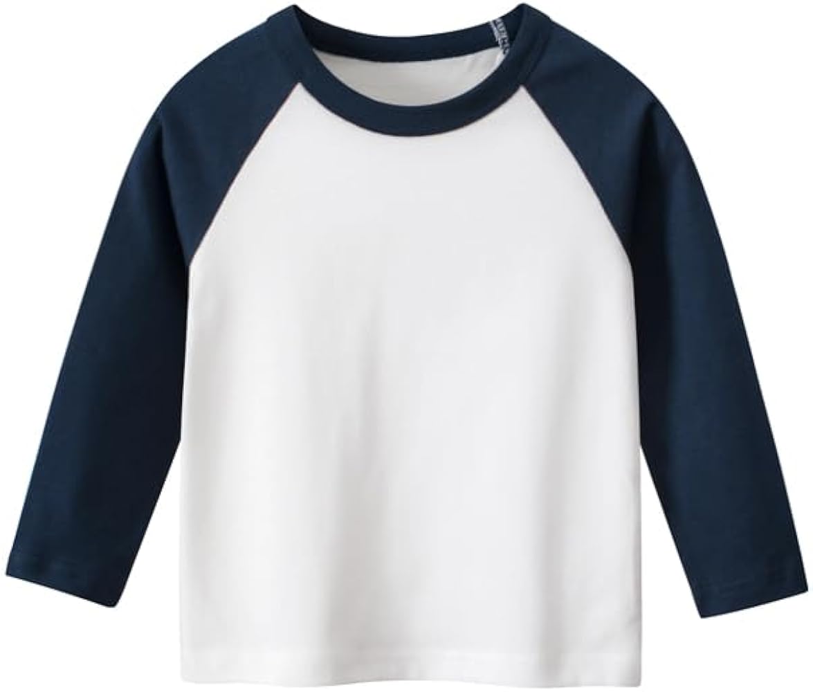 Toddler Boys Girls Long Sleeve Cotton Dinosaur T-Shirt Cotton Crewneck Casual Shirts Kids Fashion Graphic Tops