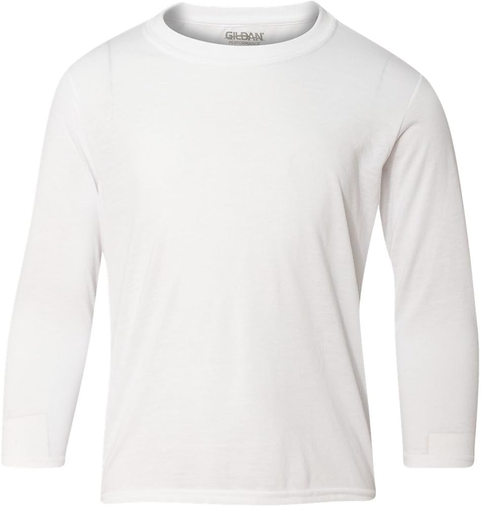 Gildan winter 4.5 oz. Performance Long-Sleeve T-Shirt, White, Large