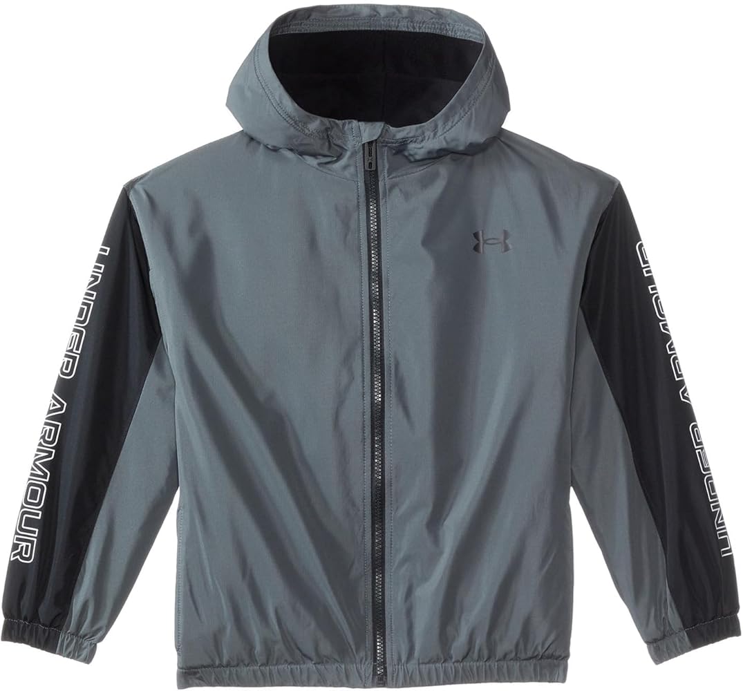 Under Armour Boys' Windbreaker, Zip-up Jacket, Water Repellent and Windproof