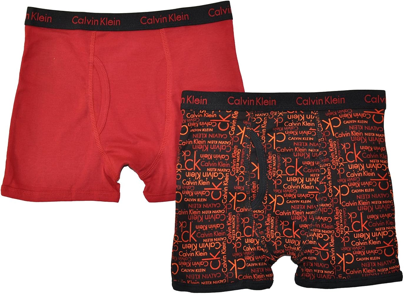 Calvin Klein Little/Big Boys' Assorted Boxer Briefs (Pack of 2)