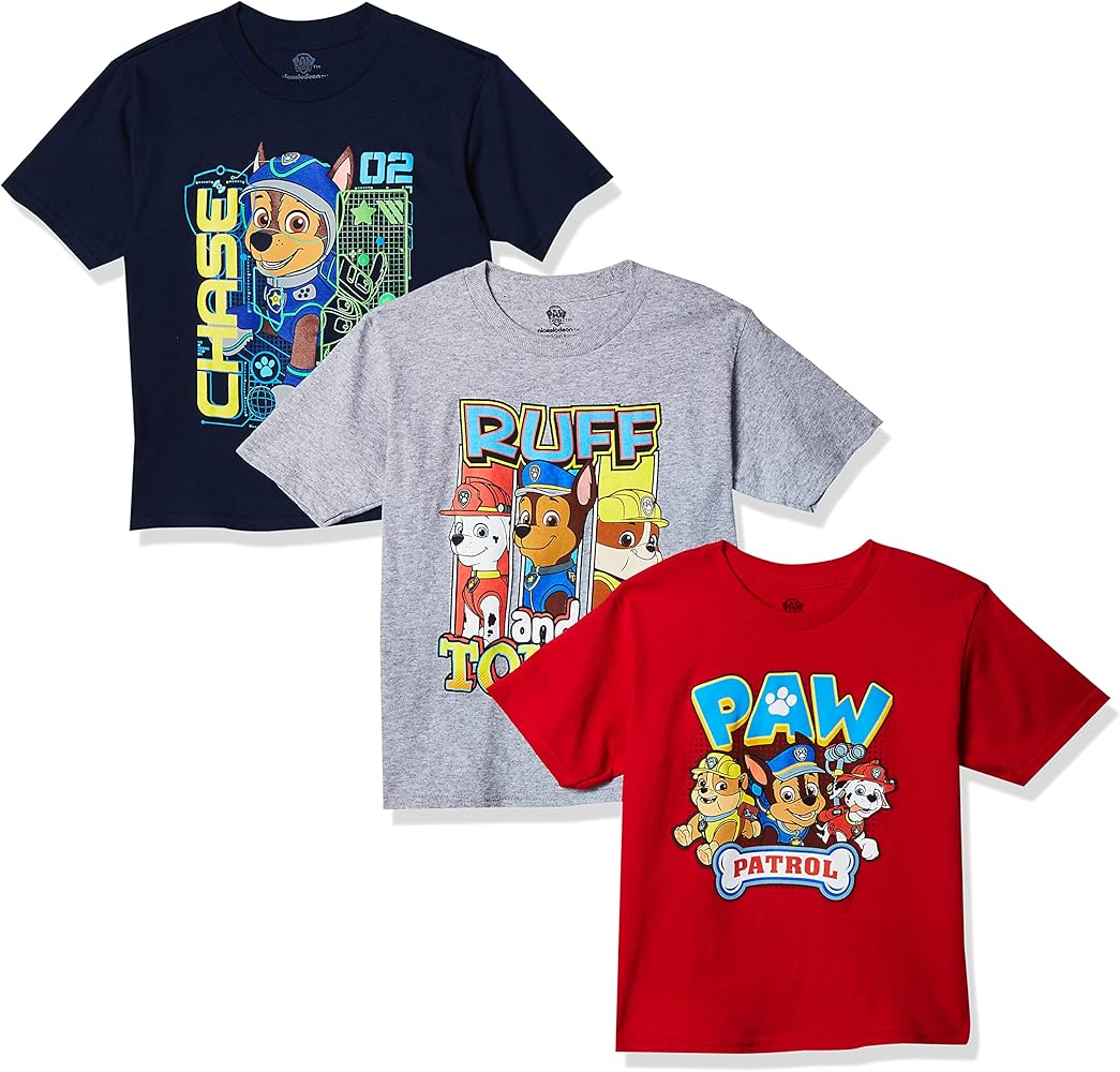 Nickelodeon Boys' Little Paw Patrol 3 Pack Tee Bundle