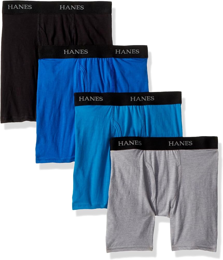 Hanes Boys Ultimate Long Leg Boxer Brief 4-Pack