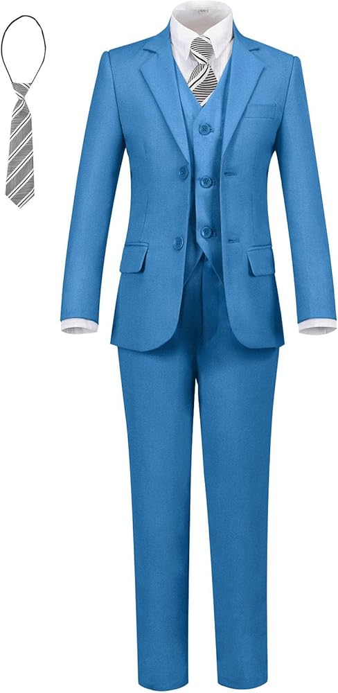 Boys' Suits Slim Fit 5 Pieces Formal Suit Sets for Boy Wedding Boy Ring Bearer Suit Teen Toddler Boy Dress Suit Outfit