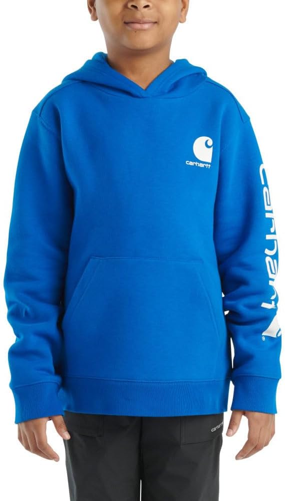 Carhartt Kid's CA6581 Long-Sleeve Graphic Sweatshirt - Boys - Medium (10-12) - Lapis Blue