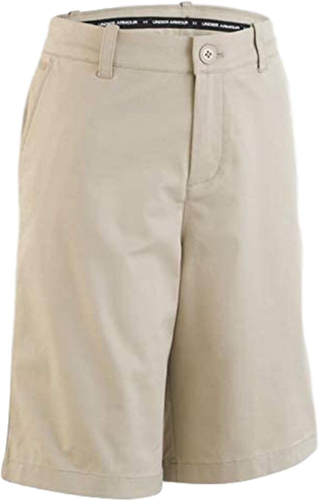 Under Armour Boys' Pre-School UA Uniform Chino Slim Fit Shorts 4 Brown