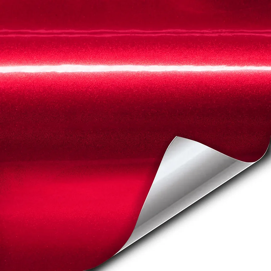 VViViD+ Gloss Liquid Metal Red Vinyl Car Wrap Film (1ft x 5ft)