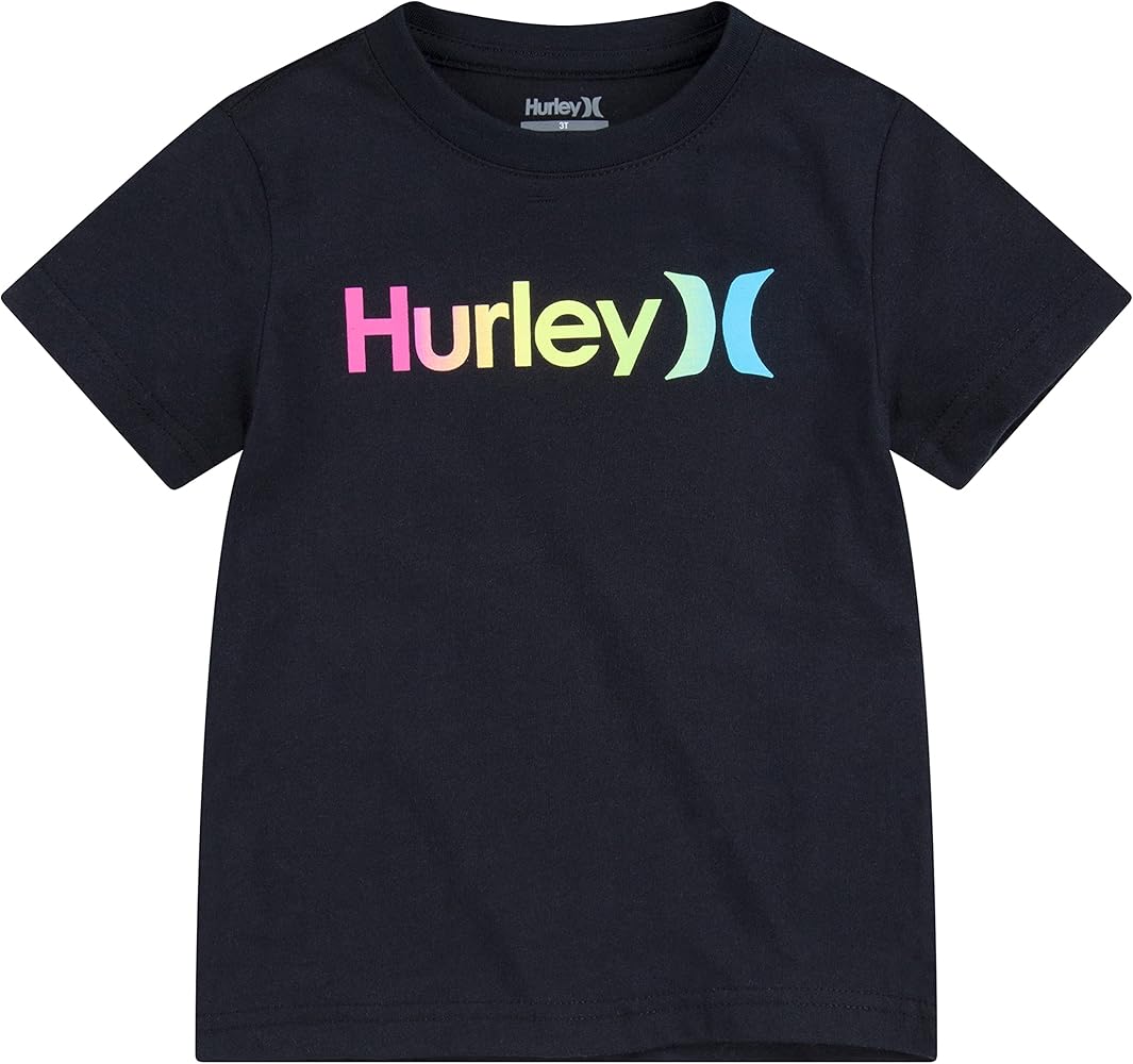 Hurley Boys' One and Only Graphic T-Shirt, Black/Multi, 2T