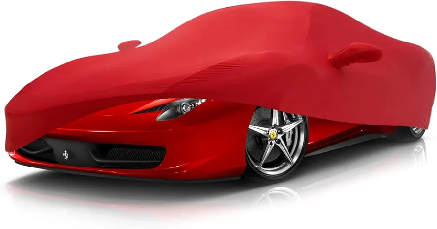 indoor Car Cover for Ferrari 430 360 458 and 488, Custom Fit. indoor garage storage use only protect your car from elements, dust and other harmful (RED)