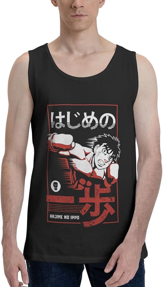 Anime Tank Top Shirt Hajime No Ippo Men's Summer Sleeveless Shirts Fashion Vest