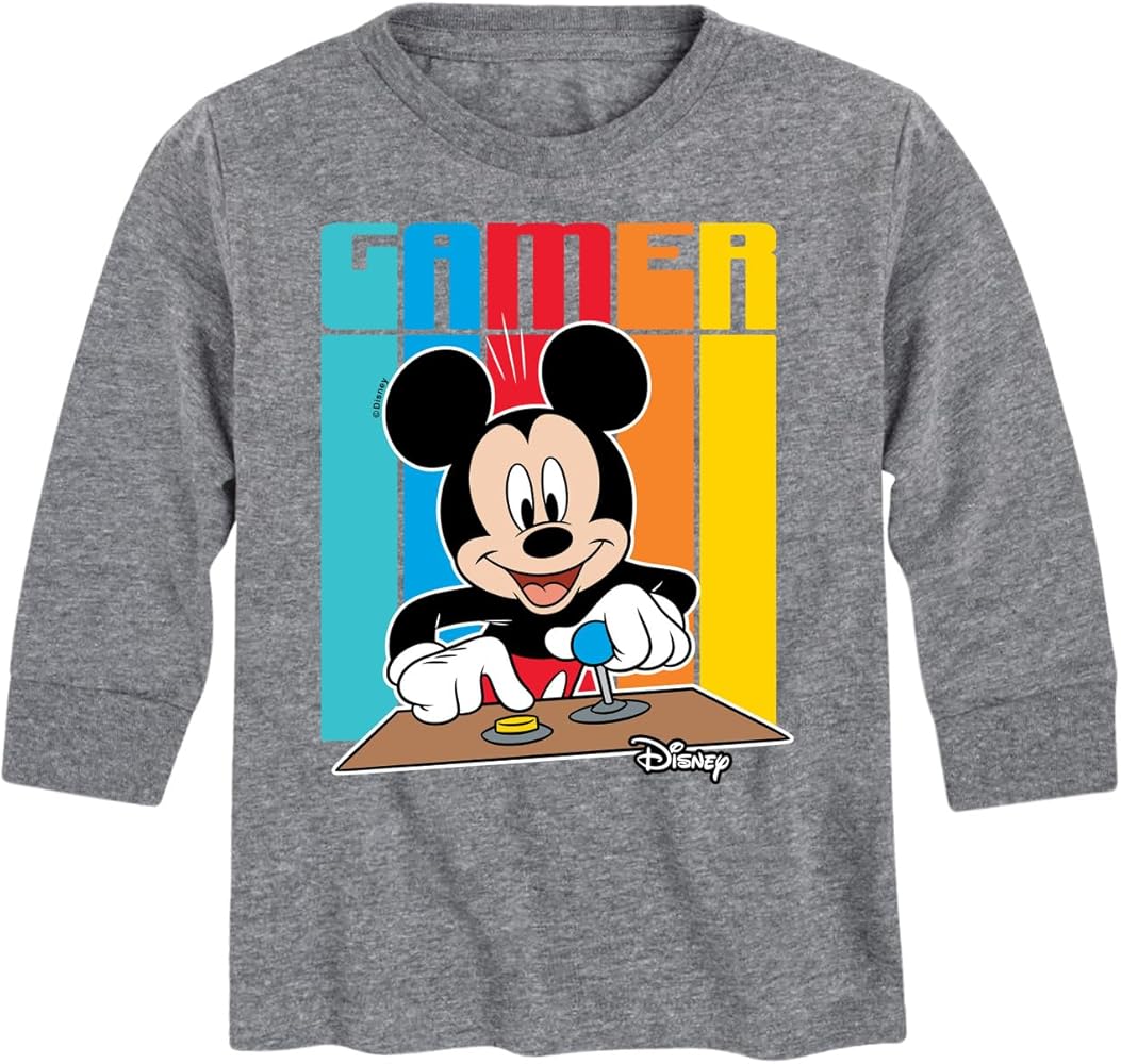 Disney Mickey & Friends - Mickey Gamer - Toddler and Youth Long Sleeve Graphic T-Shirt