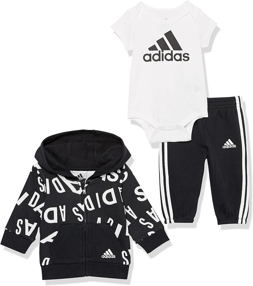 adidas boys 3-piece French Terry Jacket Set