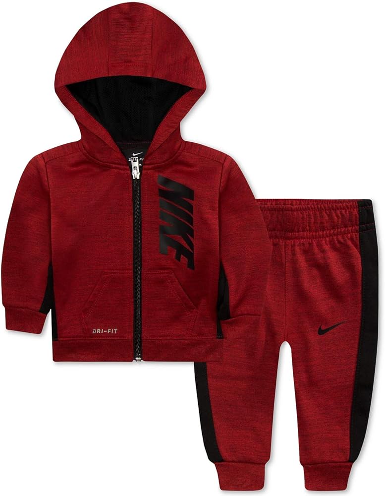 NIKE Baby Boys' Therma Dri-Fit 2-Piece Tracksuit Pant Set Outfit - University