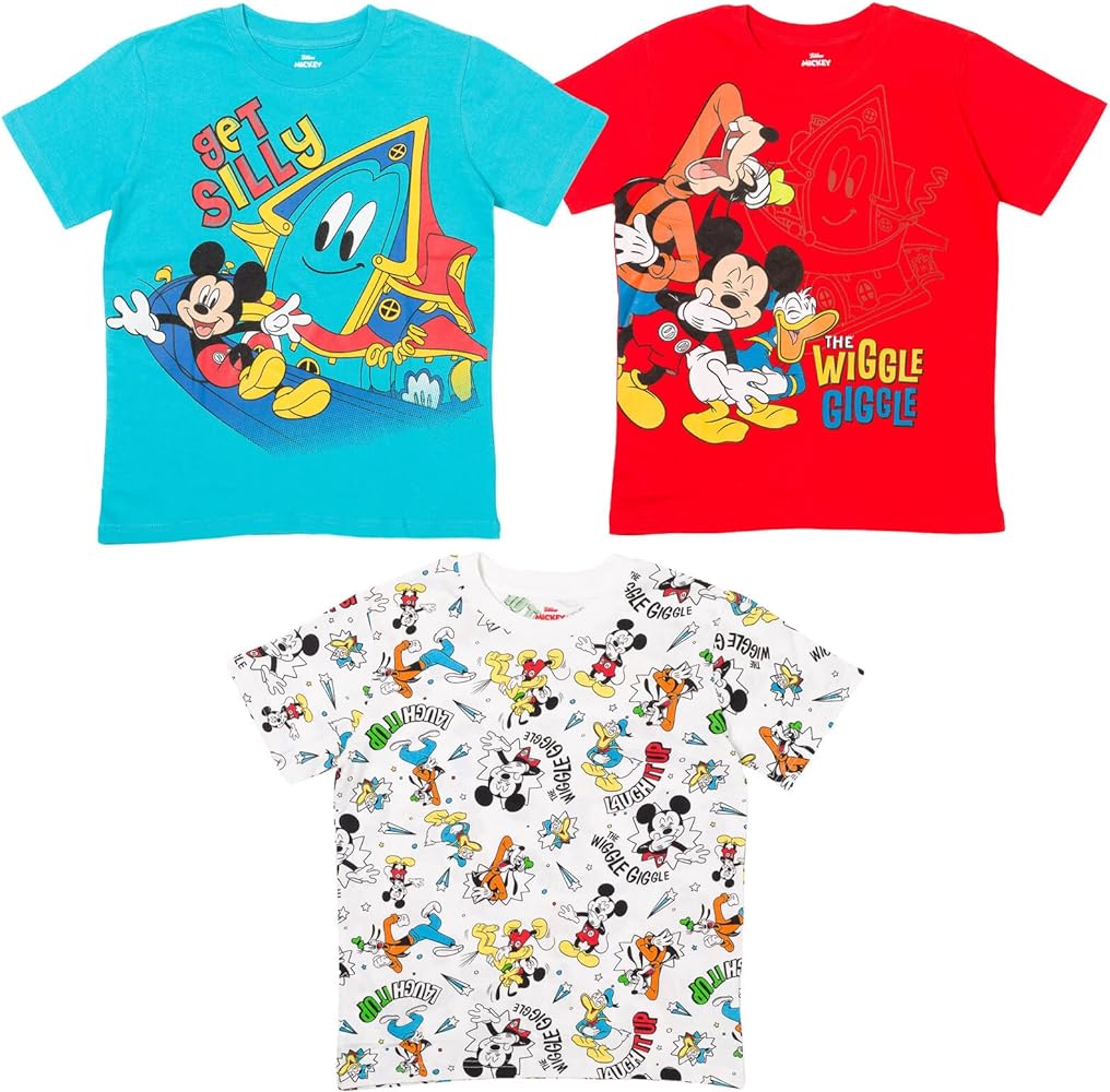 Disney Mickey Mouse Donald Duck 3 Pack T-Shirts Toddler to Big Kid