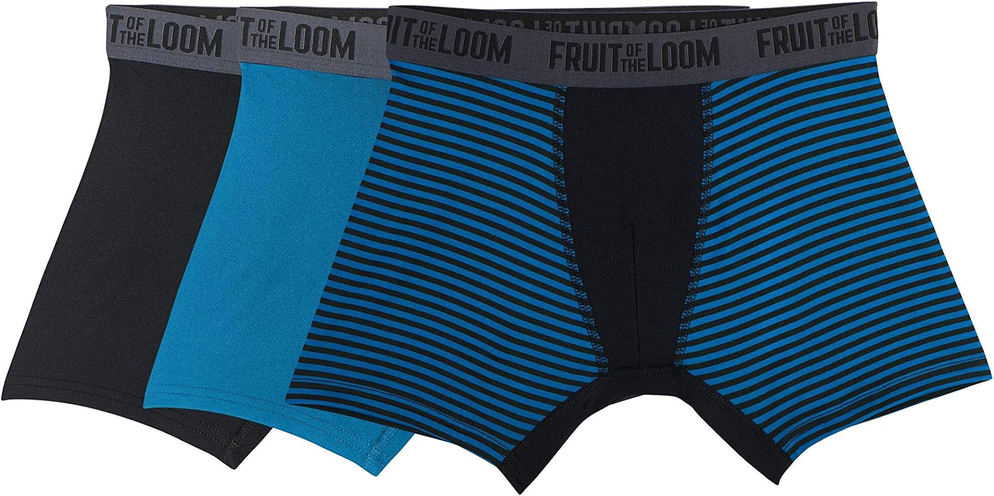 Fruit of the Loom Boy's Breathable Performance Boxer Brief 3 Pack Medium 10-12