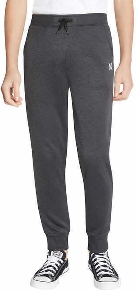 Hurley Youth Boy's H2O-Dri French Terry Solar Jogger Pant (US, Alpha, Medium, Regular, Regular, Black)