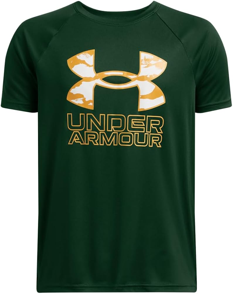 Under Armour Boys' Tech Hybrid Print Short Sleeve T Shirt