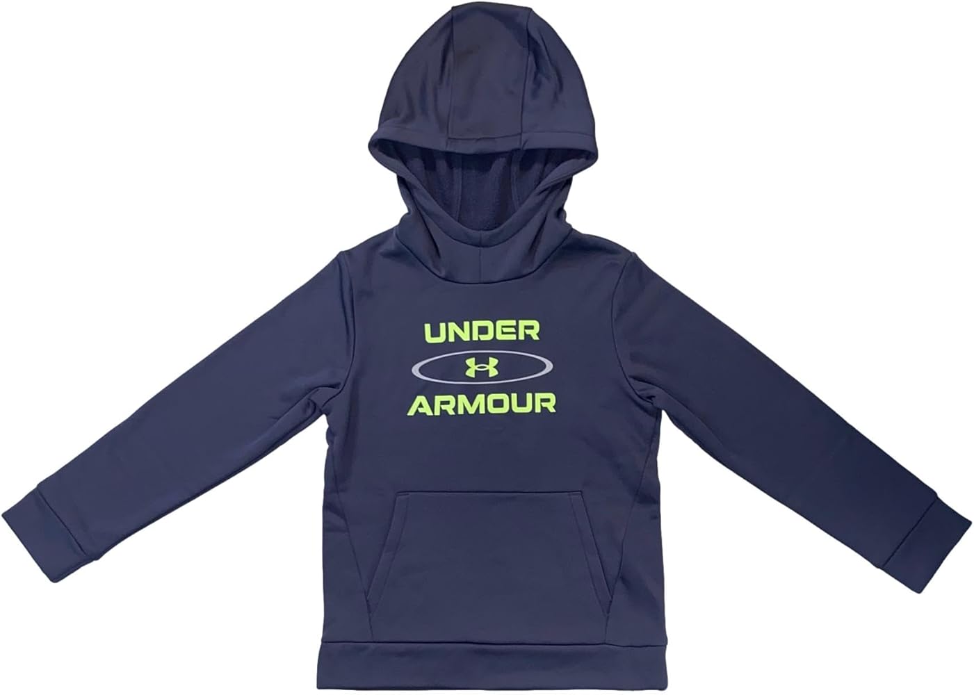 Under Armour Boys Fleece Hoodie (US, Alpha, Small, Regular, Tempered Steel/Yellow Ray - 558)