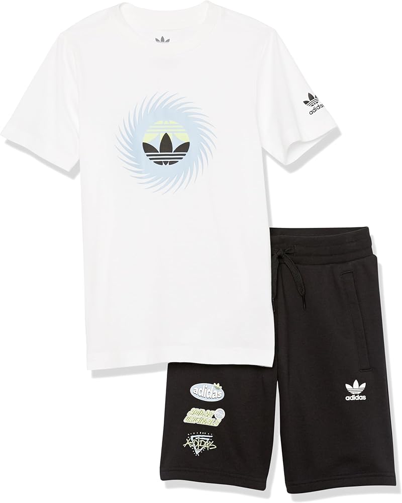 adidas Originals boys Graphics Short T-shirt Set