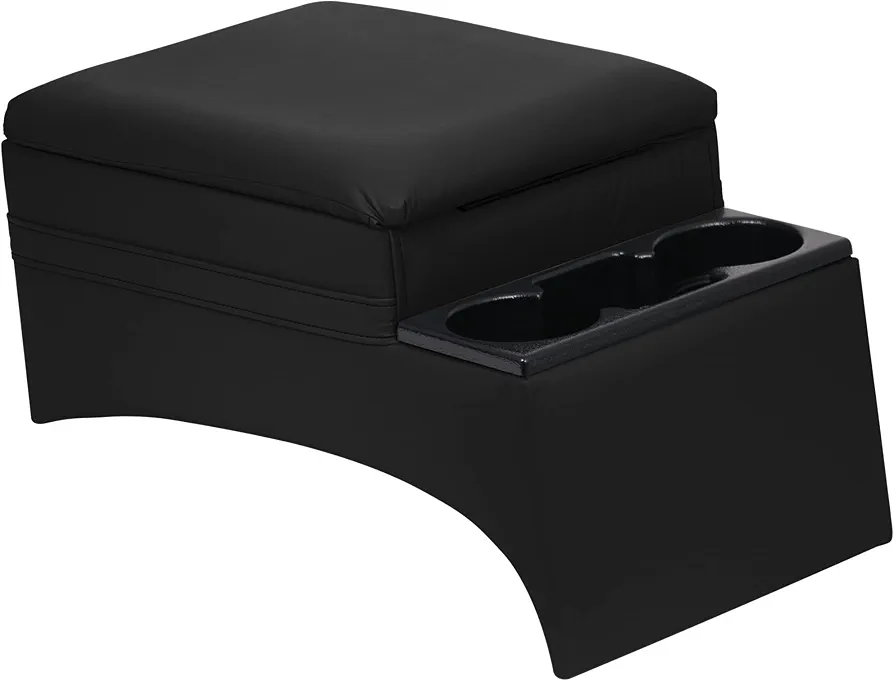 Heavy Duty Center Console for Trucks, Cars, Vans, SUVs, Vehicle Organizer, Medium, Vinyl, Made in USA (Black)