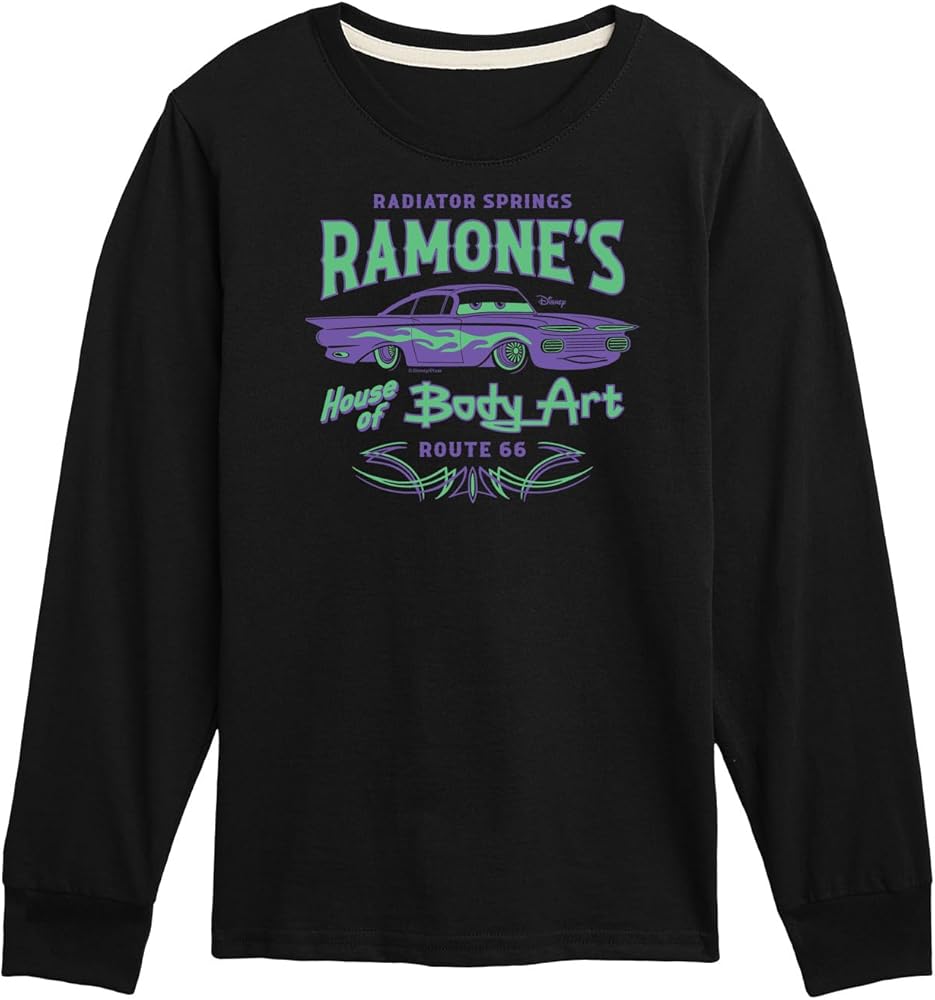 Disney Cars - Radiator Springs Ramone's House of Body Art Rt 66 - Toddler & Youth Long Sleeve Graphic T-Shirt