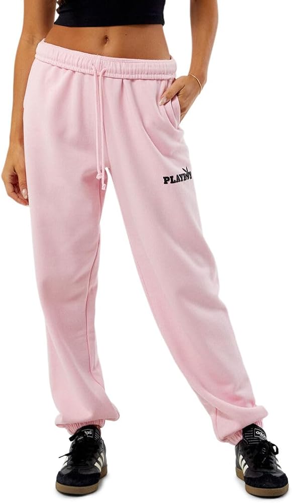 PacSun Playboy Women's Pink Classic Boyfriend Sweatpants