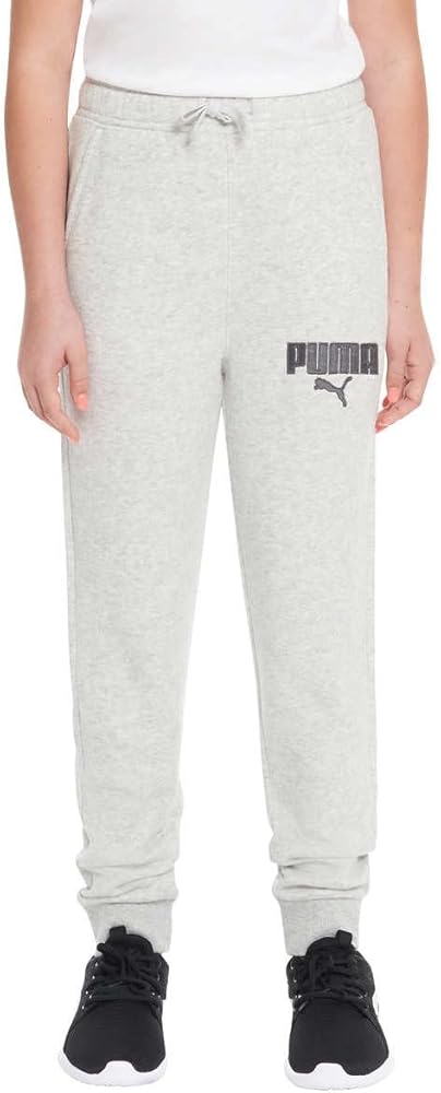 PUMA Youth Fleece Jogger Pant (Grey, Large 14/16)