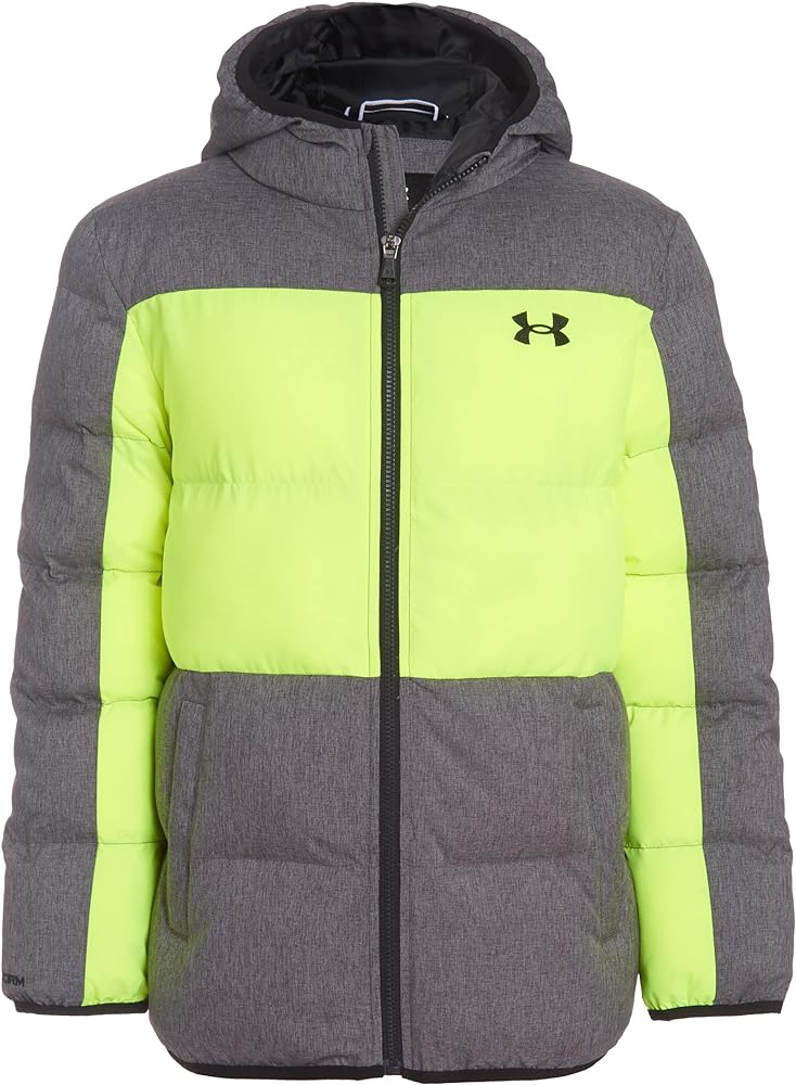 Under Armour Boys' Pronto Block Puffer Jacket, Quilted Insulation, Zip Up Closure