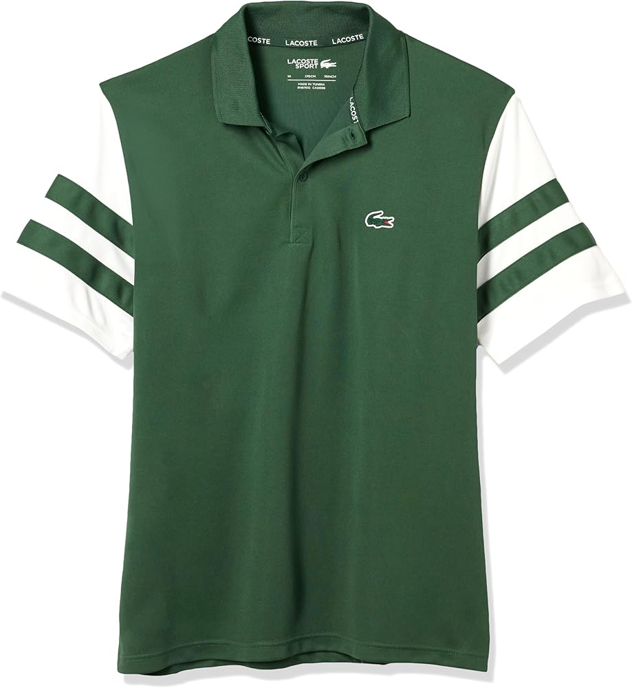 Lacoste Boys' Short Color Blocked Sleeve Polo Shirt