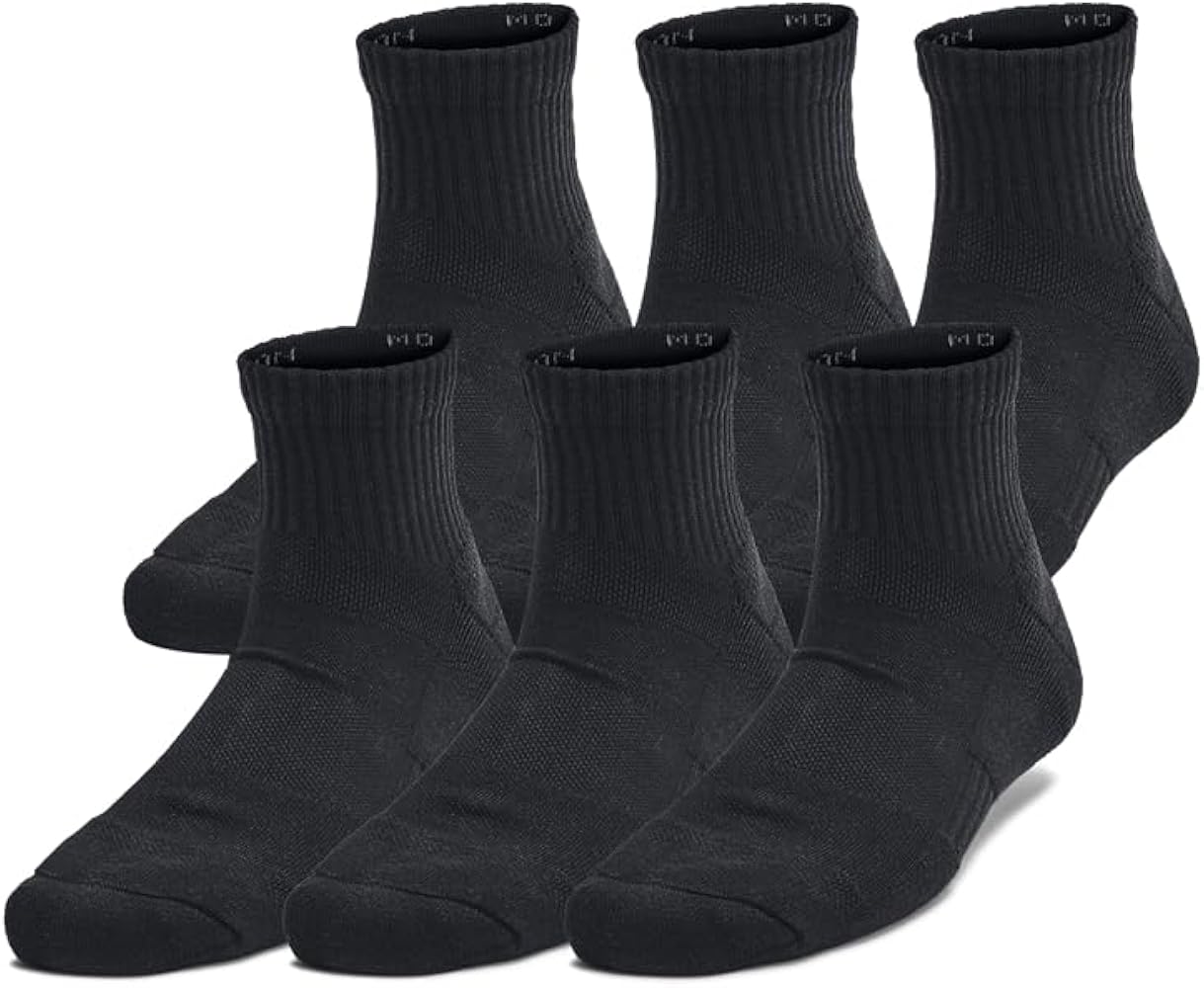 Under Armour Unisex-Child Youth Training Cotton Quarter Socks 6 Pack