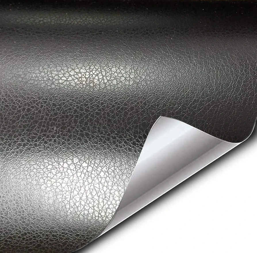 VVIVID+ Black Fine Leather (Soft Touch) Self-Adhesive vinyl wrap (60 Inch x 17.5 Inch)