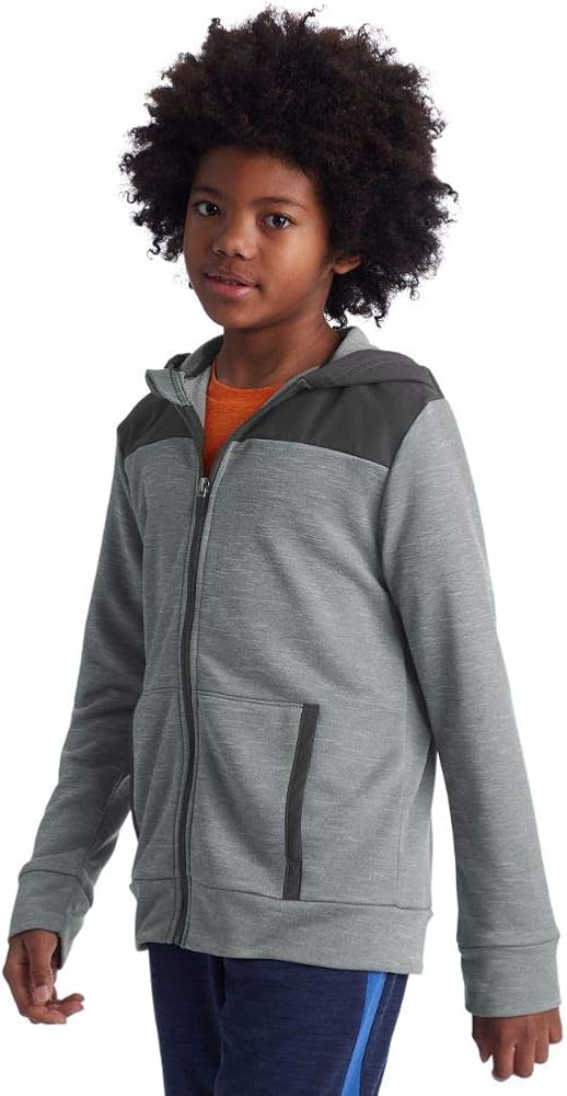 C9 Champion Boys' Tech Terry Woven Pieced Full Zlip Jacket