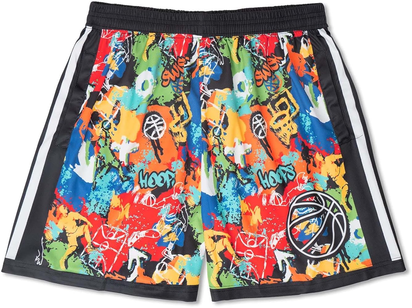 ChalkTalkSPORTS Basketball Performance Shorts | Graffiti Basketball Shorts | Youth & Adult | Basketball Boys Athletic Shorts