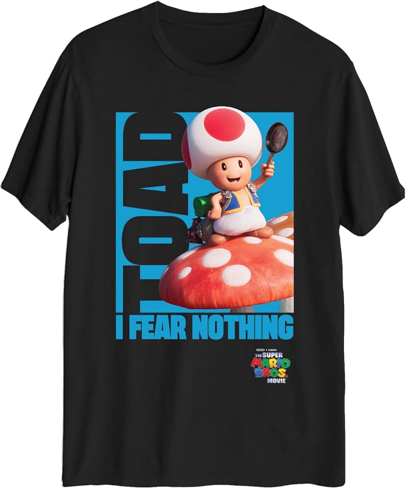 Nintendo The Super Mario Bros. Movie Toad I Fear Nothing Boy's Short Sleeve T-Shirt