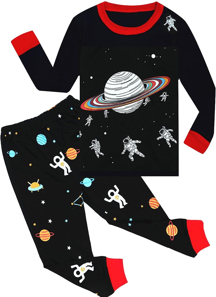 Boys Pajamas Planet Winter Long Sleeve Children Set Cotton Little Kids Pjs Sleepwear Size 2-12 year