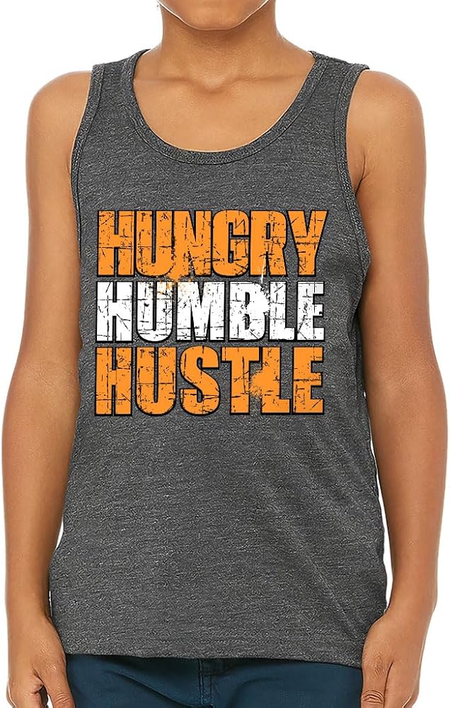 Hungry Humble Hustle Kids' Jersey Tank - Gifts for Basketball Player - Boy Apparel